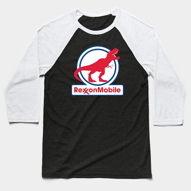 T-rex RexxonMobile Baseball T-Shirt by directdesign